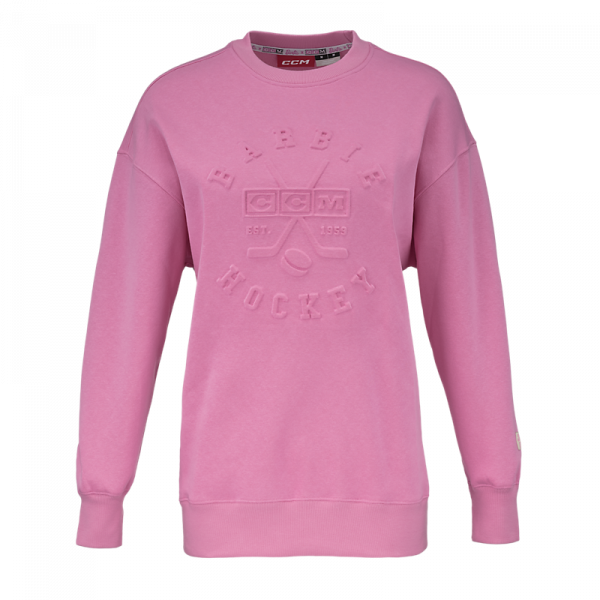 Barbie x CCM Pink Embossed Crewneck